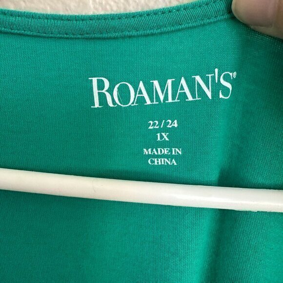 Roaman's Green Top‎ Size 1X - Picture 3 of 7